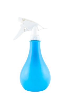 Beyaz arka plan üzerinde izole mavi plastik püskürtme