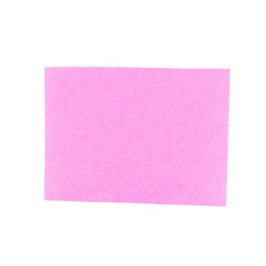 Beyaz arka plan üzerinde izole pembe not kağıdı