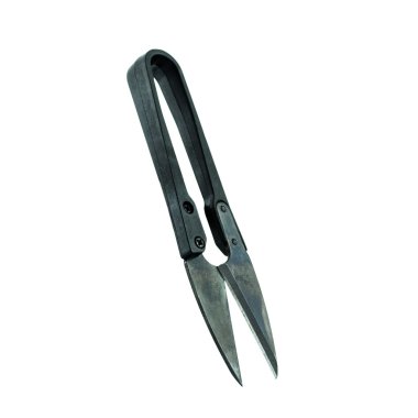 izole beyaz zemin üzerine siyah küçük makas