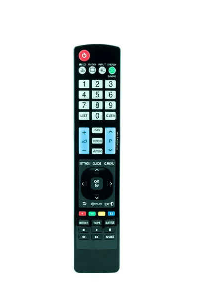 TV controle remoto isolado no branco - Televisão controle remoto — Fotografia de Stock