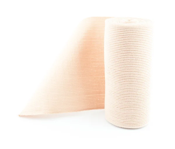 Elastic bandage - medical elastic tensor bandage on white — Stock Photo, Image
