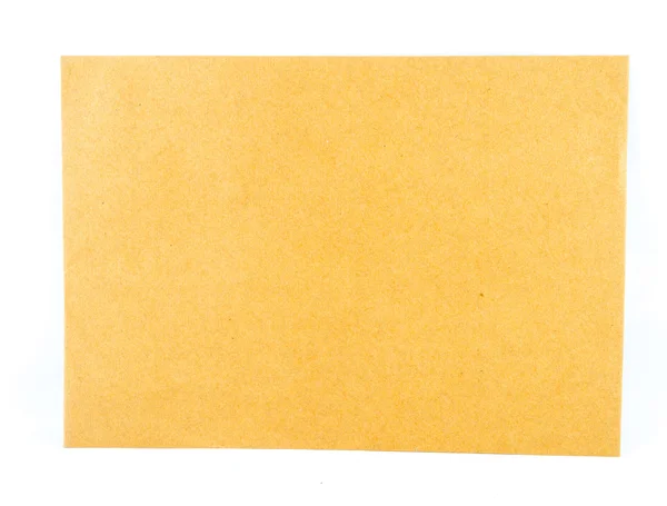 Kahverengi Zarf belgesi beyaz arkaplanda izole edildi