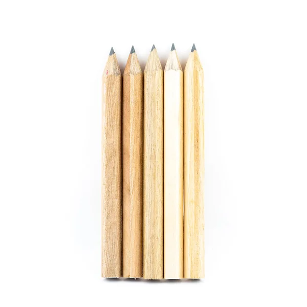 Lápiz de madera aislado sobre fondo blanco —  Fotos de Stock