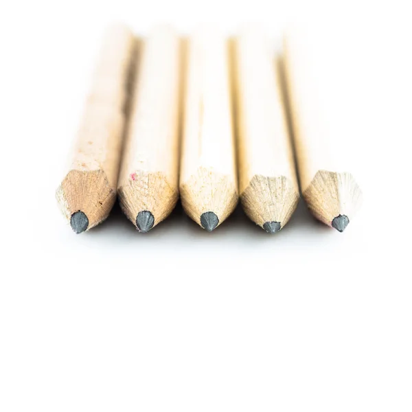 Wooden Pencil isolated on white background — Stock Photo, Image