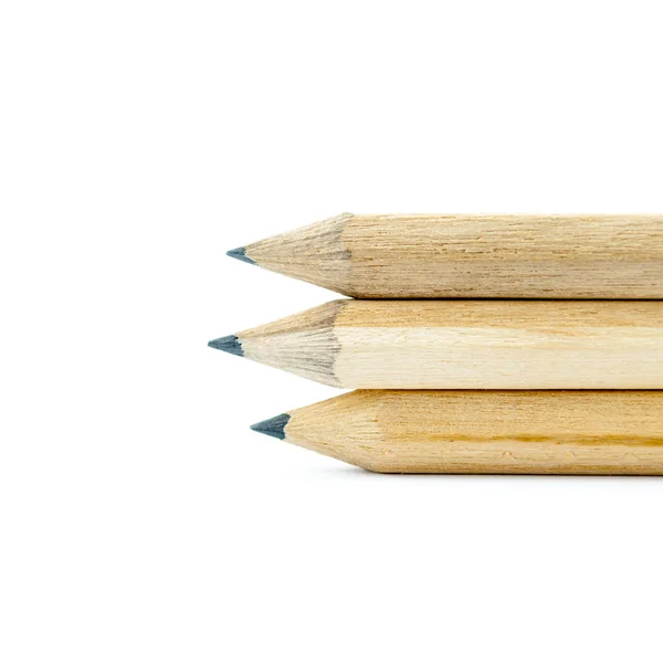 Tahta kalem beyaz arkaplanda izole edildi