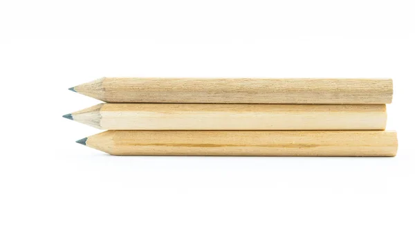 Wooden Pencil isolated on white background — Stock Photo, Image