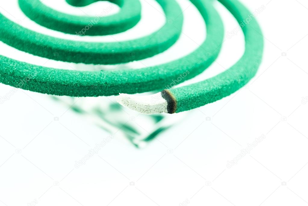Smoke spiral usable against mosquitoes and other insects - Burning mosquito coil as anti insect