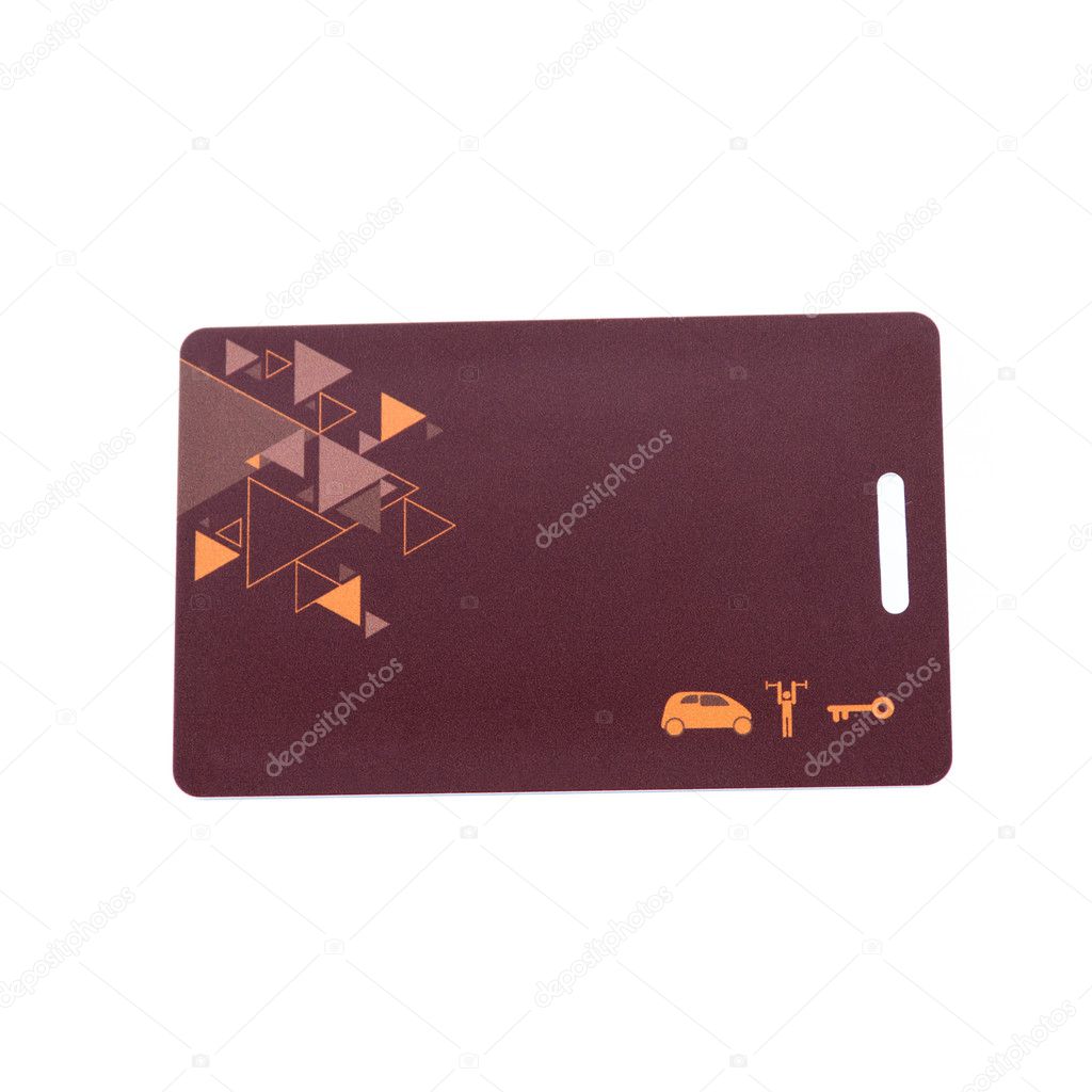 Security Clearance key Card isolated on white background