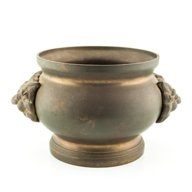 Joss sopa tencere tütsü brülör üzerinde beyaz aslan heykeli ile