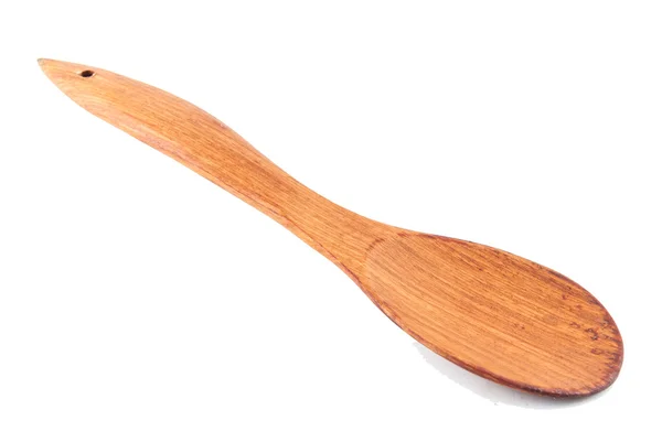 Wooden Spoon Isolated on a white background — Stock Photo, Image