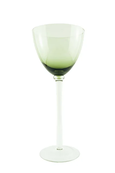 Single empty wine glass isolated on white background — Stock Photo, Image