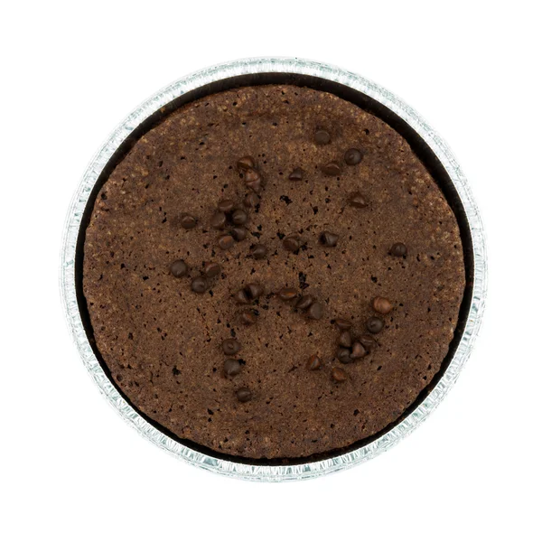 Pastel de chocolate y chip aislado sobre un fondo blanco —  Fotos de Stock