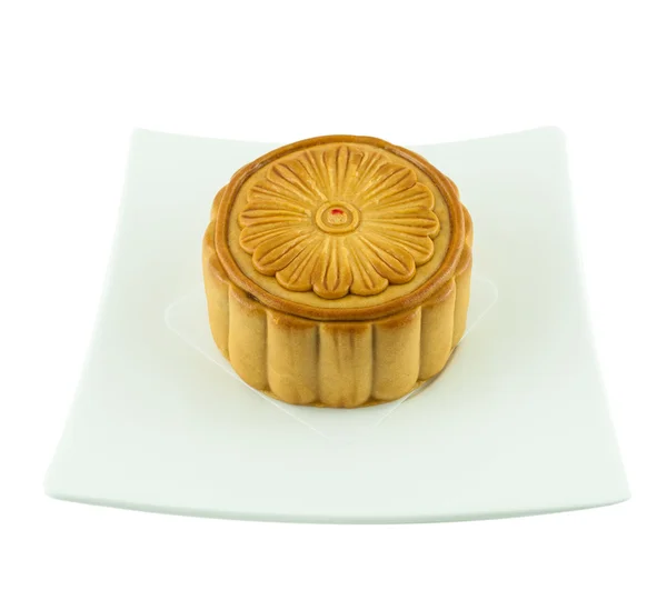中秋佳节的中国月饼在盘子上 — 图库照片