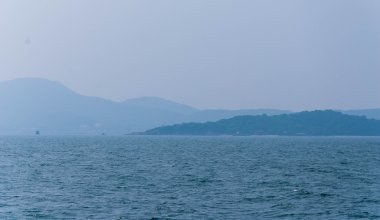 açık deniz ve dağ, yaz yatay