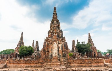 Antik chaiwattanaram ayuttaya, Tayland tapınak kalıntıları