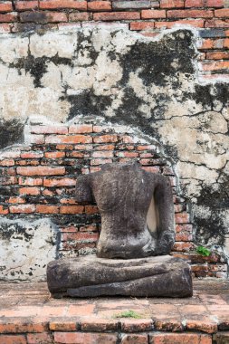 ayuttaya, Tayland, eski kırık Buda kalıntıları