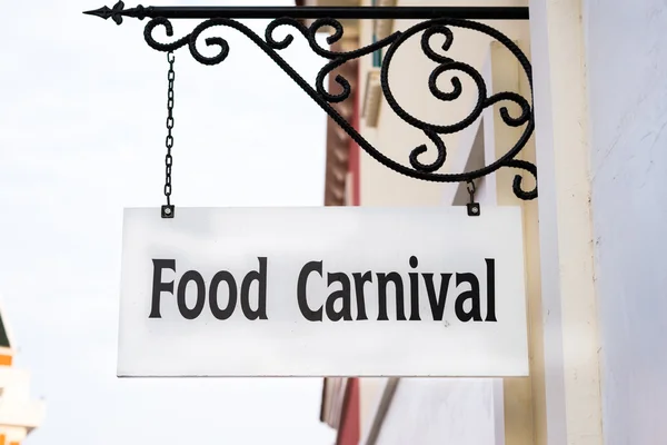 Étiquette du carnaval alimentaire — Photo