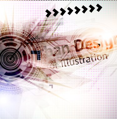 Abstract Techno Vector Background.