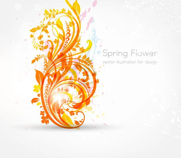 Primavera fiore sfondo disegno — Vettoriale Stock