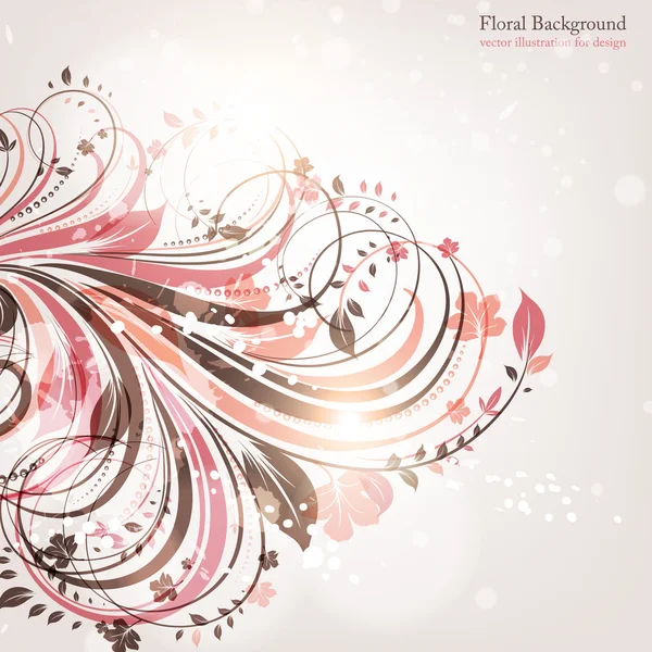 Floral designelementen. bloem abstracte lichte achtergrond voor retro design. — Stockvector