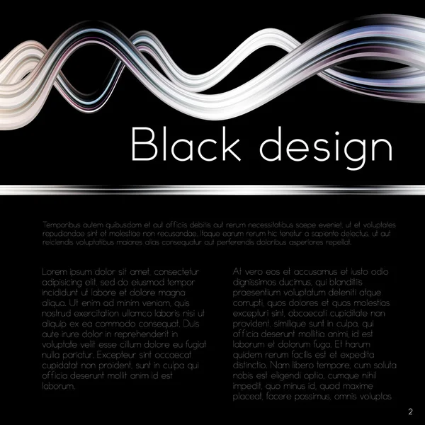 Zwarte abstracte achtergrond — Stockvector