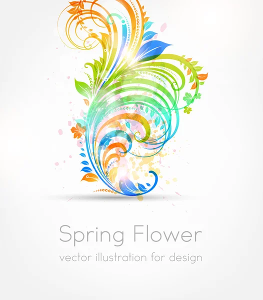 Jarní květinové pozadí návrhu — Stockový vektor