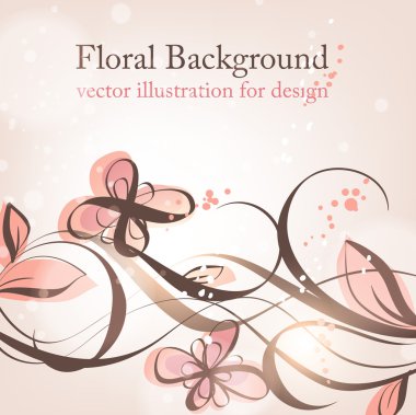 el ile tebrik vektör kartı retro tasarım çiçek, çiçek arka plan çekilmiş