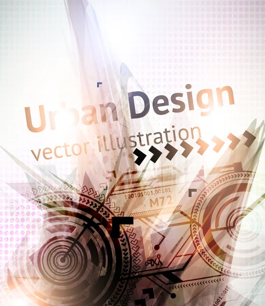 Résumé Techno Vector Background — Image vectorielle