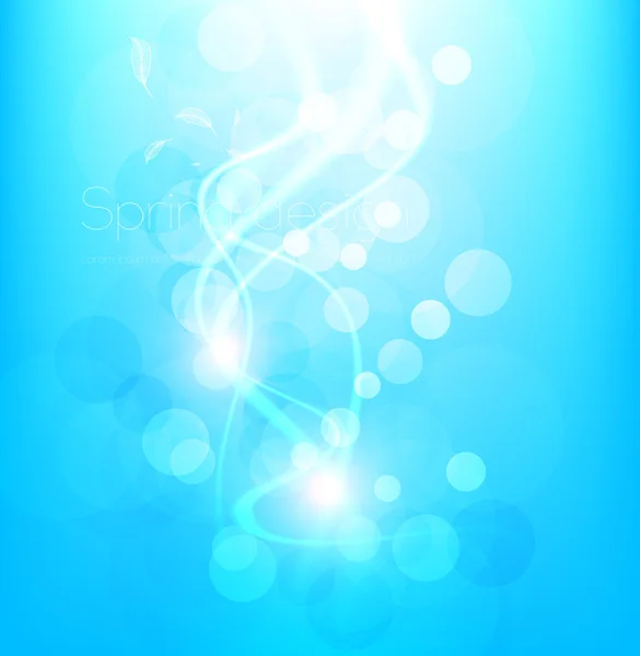 Tarjeta de felicitación abstracta azul brillante de lujo. Vector cielo de verano fondo para el diseño — Vector de stock