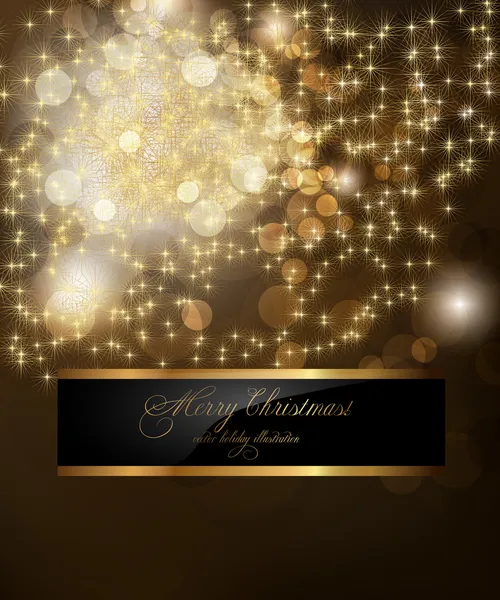 Fondo de Navidad elegante con lugar para la invitación de texto de año nuevo — Vector de stock