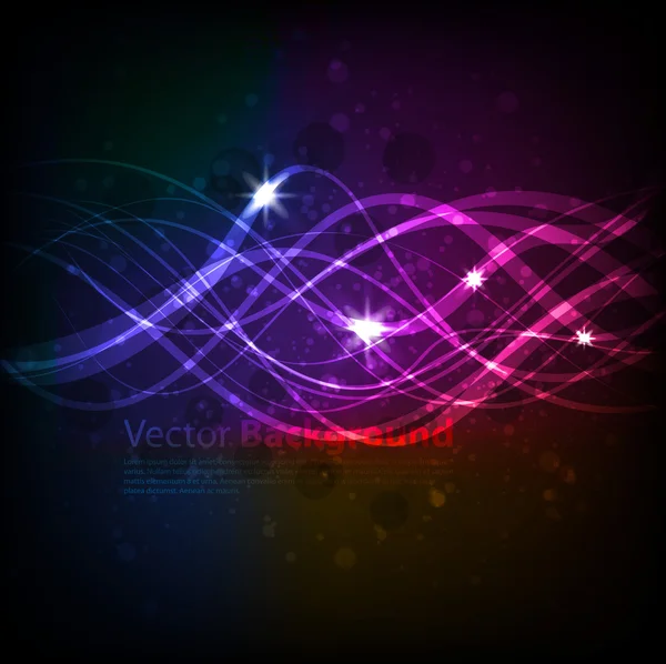 Vectorlijn abstractie ontwerp tegen donkere achtergrond — Stockvector