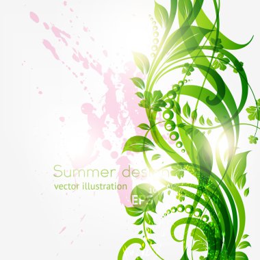 çiçek arka plan, metin için yer ile. vektör