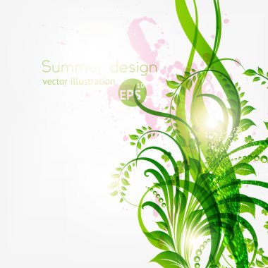 çiçek arka plan, metin için yer ile. vektör