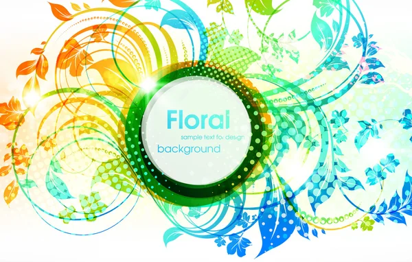 Fondo de verano floral abstracto — Vector de stock