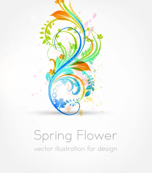 Fondo de verano floral abstracto — Vector de stock