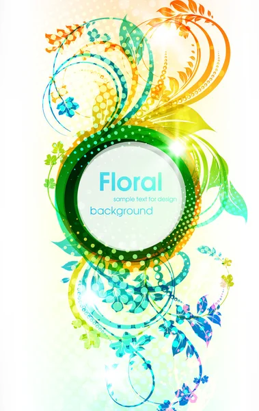 Abstract floral summer background — Stock Vector