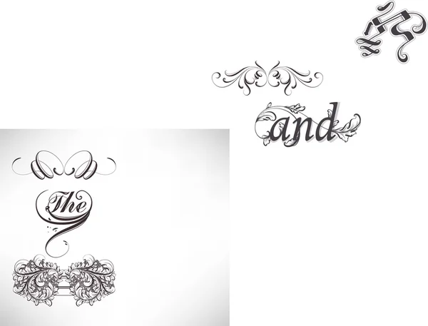 Set vectoriel : éléments de design calligraphique et décoration de page — Image vectorielle