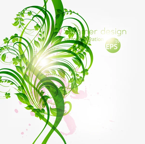 Abstract floral achtergrond met plaats voor uw tekst. vector — Stockvector