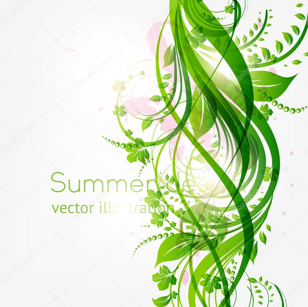 Abstract floral background with place for your text. vector