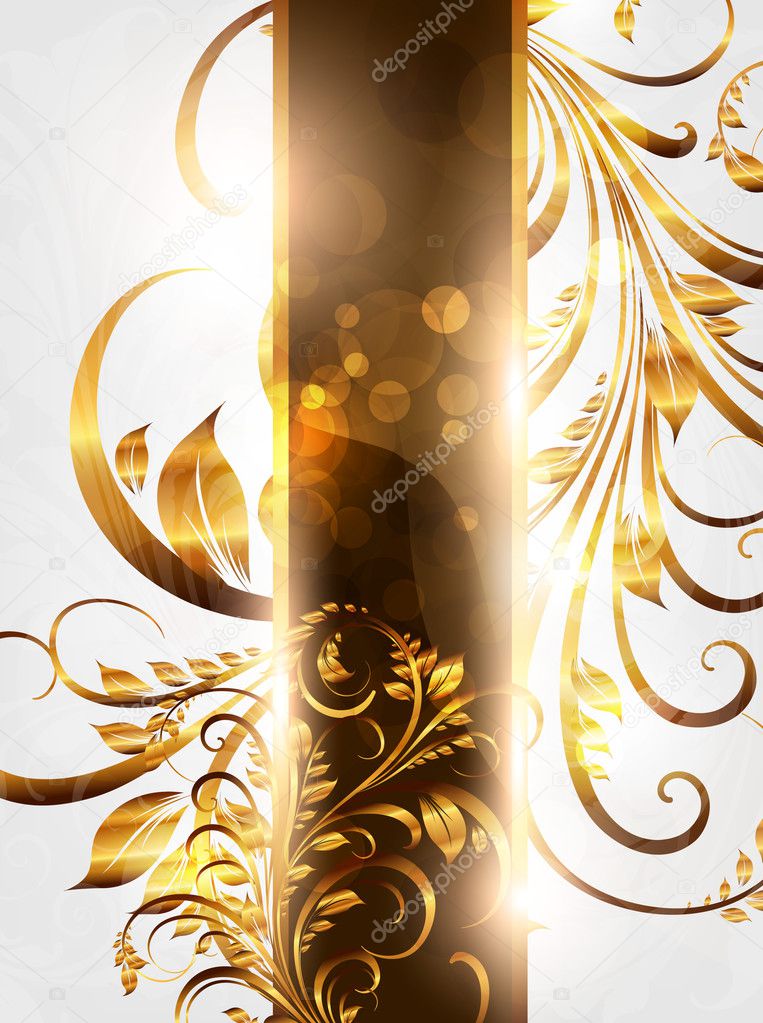 Summer white golden card with seamless ornament at background and sun shine