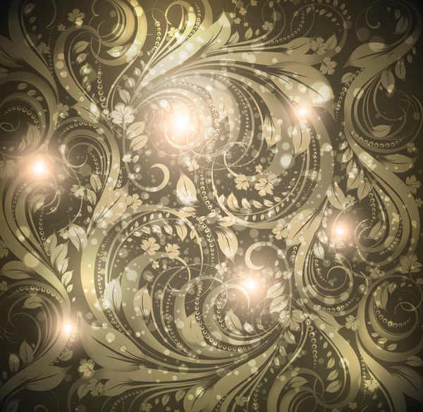 Sömlös bakgrund mönster guld, vektor — Stock vektor