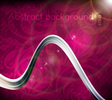 Koyu arkaplana karşı vektör çizgisi soyutlama tasarımı