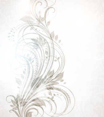 el ile tebrik vektör kartı yaz retro tasarım çiçek, çiçek arka plan çekilmiş.