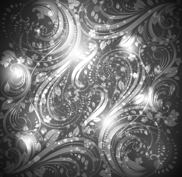 Seamless wallpaper pattern silver, vector — Stock Vector