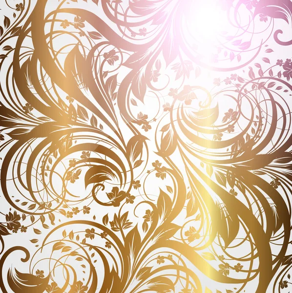 Seamless wallpaper pattern gold, vector — Stock Vector