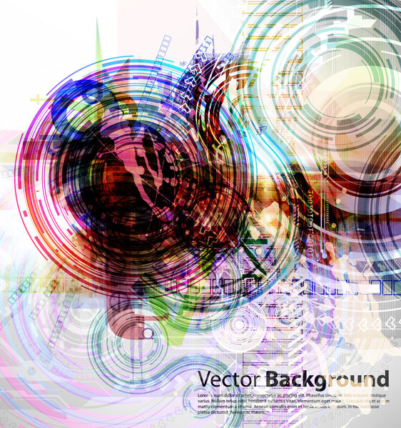 Abstract Techno Vector Background