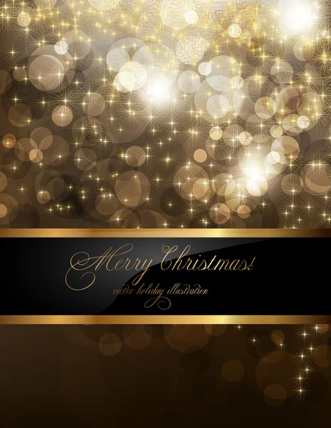 Élégant fond de Noël avec place pour la nouvelle invitation de texte année — Image vectorielle