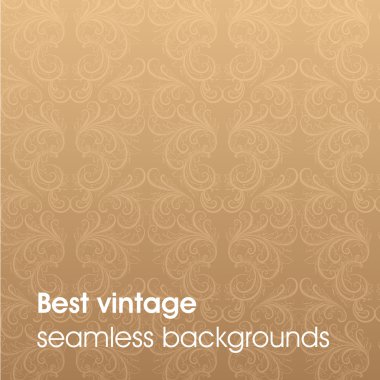 Dikişsiz duvar kağıdı deseni altın, vektör