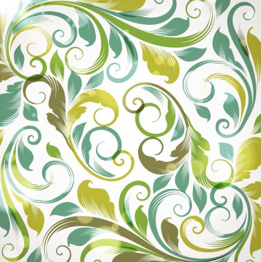 kesintisiz wallpaper ile çiçek süsleme ile yapraklar ve çiçekler için vintage design