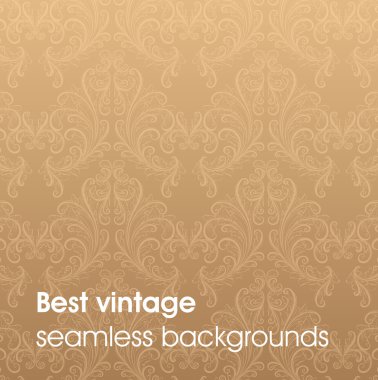 Dikişsiz duvar kağıdı deseni altın, vektör